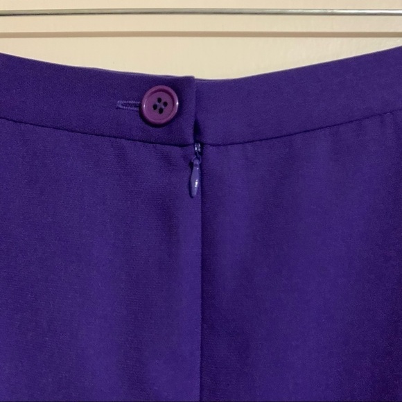 Career Dressy Lined Pencil Straight Ankle Length Maxi Skirt Purple Plum size 10 - Picture 8 of 8